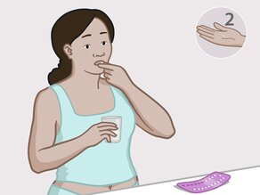Примите противозачаточную таблетку как можно скорее, даже если для этого вам придется выпить 2 таблетки за 1 день.