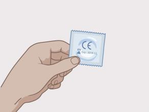 Check that the expiry date has not yet passed. Only use condoms with the CE quality label on the wrapping.