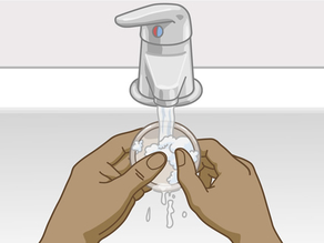 Spălați diafragma cu apă caldă și lăsați-o să se usuce.